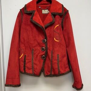 WRAPS By Canvasbacks Women’s Faux Suede Fleece Lined Button Closure Jacket